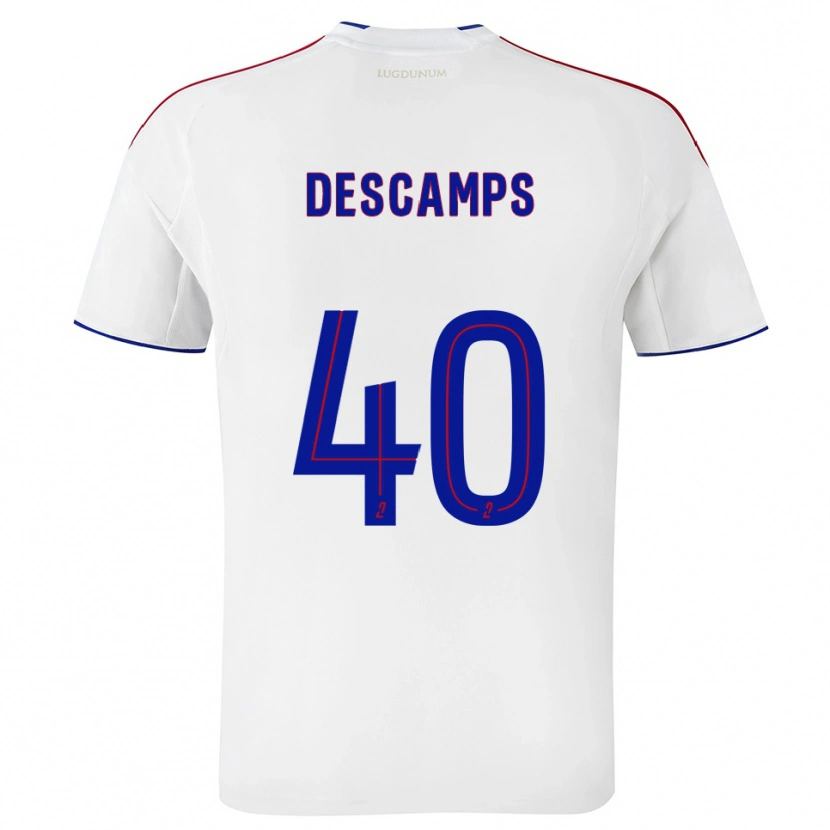 Danxen Heren Rémy Descamps #40 Wit Rood Thuisshirt Thuistenue 2025/26 T-Shirt