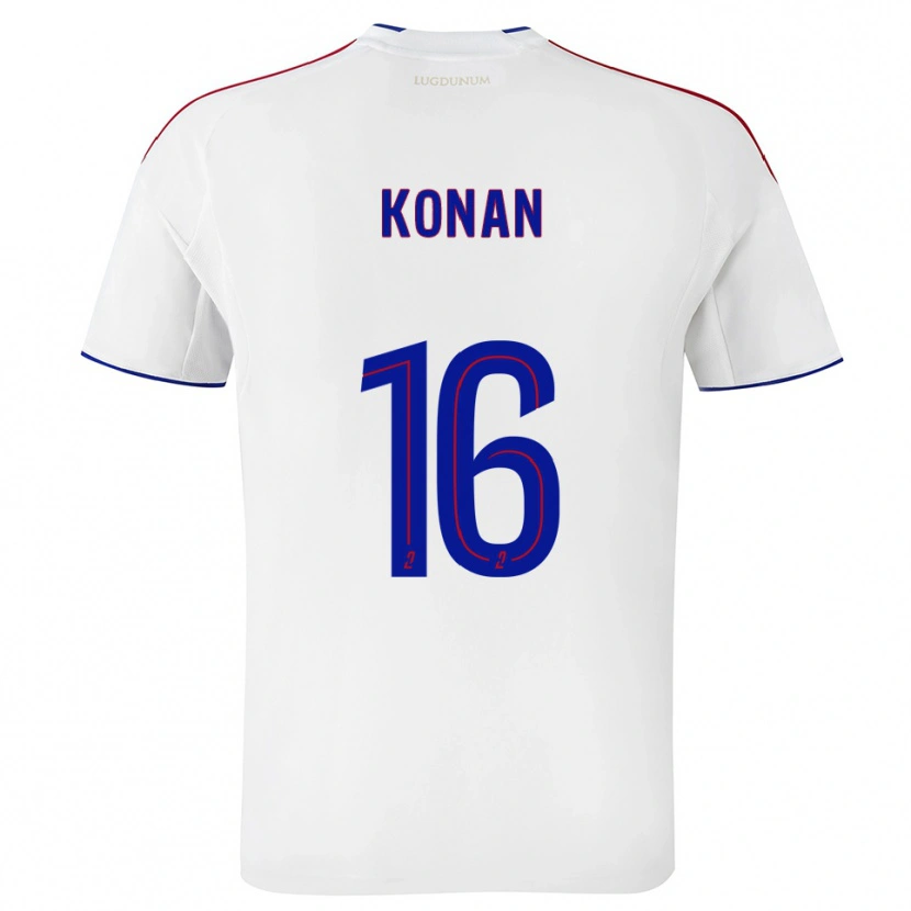 Danxen Heren Yvann Konan #16 Wit Rood Thuisshirt Thuistenue 2025/26 T-Shirt