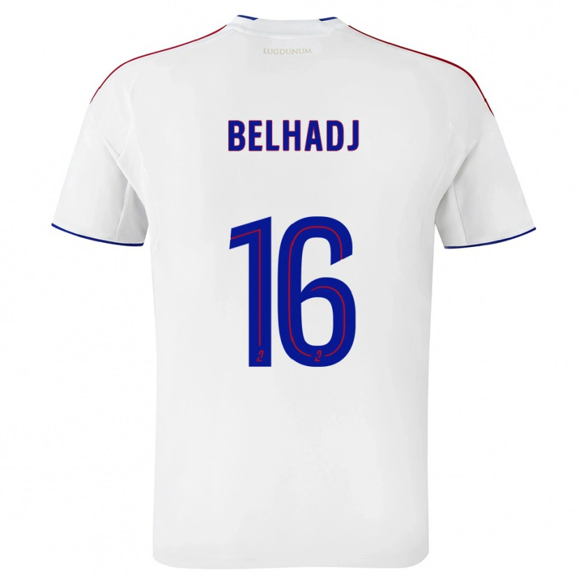 Danxen Heren Féerine Belhadj #16 Wit Rood Thuisshirt Thuistenue 2025/26 T-Shirt