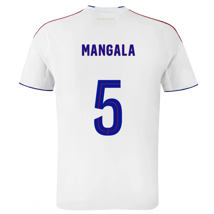 Danxen Heren Orel Mangala #5 Wit Rood Thuisshirt Thuistenue 2025/26 T-Shirt