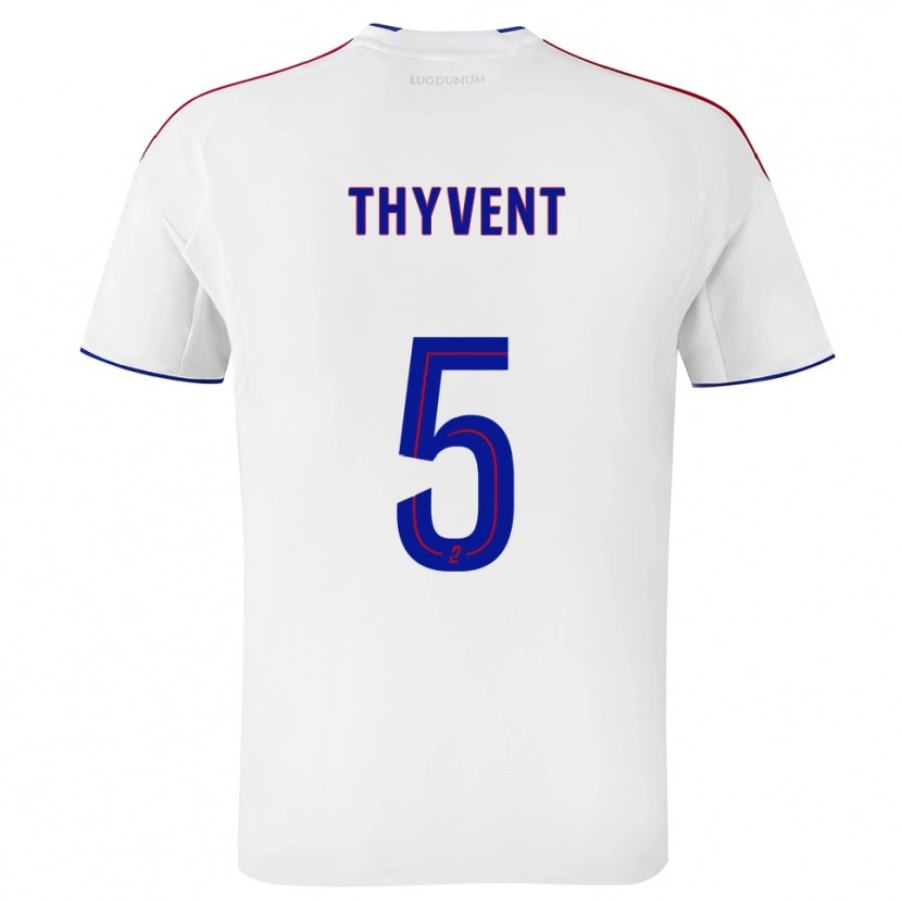 Danxen Heren Estéban Thyvent #5 Wit Rood Thuisshirt Thuistenue 2025/26 T-Shirt
