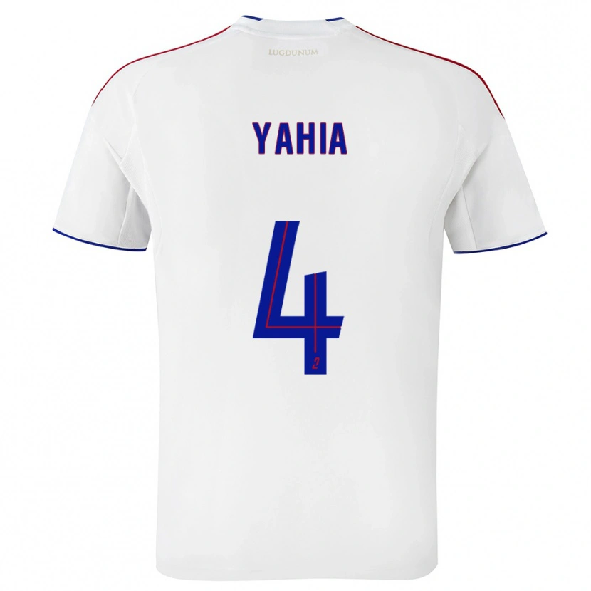 Danxen Heren Kelyan Yahia #4 Wit Rood Thuisshirt Thuistenue 2025/26 T-Shirt
