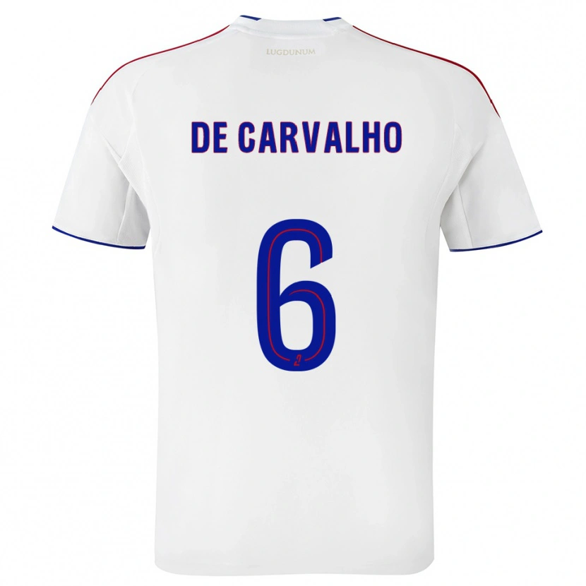 Danxen Heren Mathys De Carvalho #6 Wit Rood Thuisshirt Thuistenue 2025/26 T-Shirt