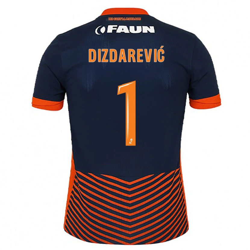 Danxen Heren Belmin Dizdarevic #1 Middernachtblauw Oranje Thuisshirt Thuistenue 2025/26 T-Shirt