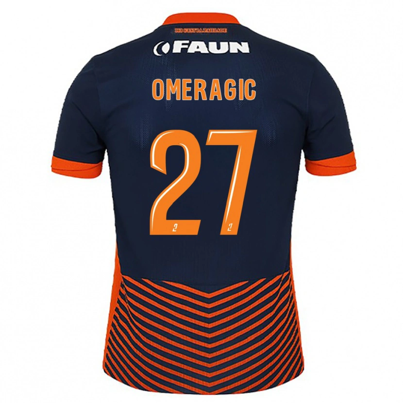 Danxen Heren Becir Omeragic #27 Middernachtblauw Oranje Thuisshirt Thuistenue 2025/26 T-Shirt