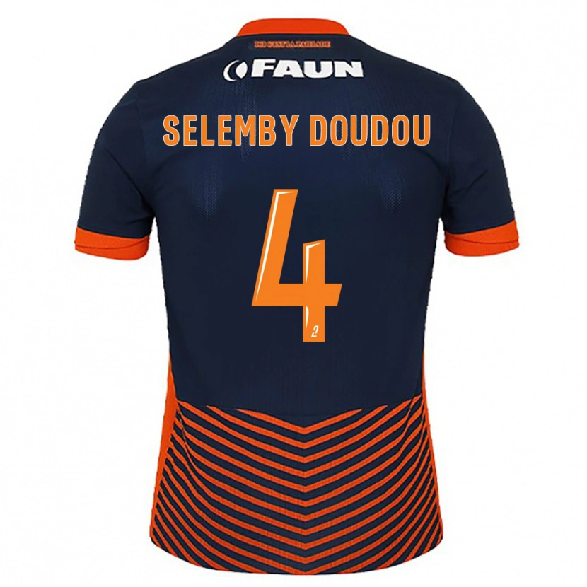 Danxen Heren Destin Selemby Doudou #4 Middernachtblauw Oranje Thuisshirt Thuistenue 2025/26 T-Shirt