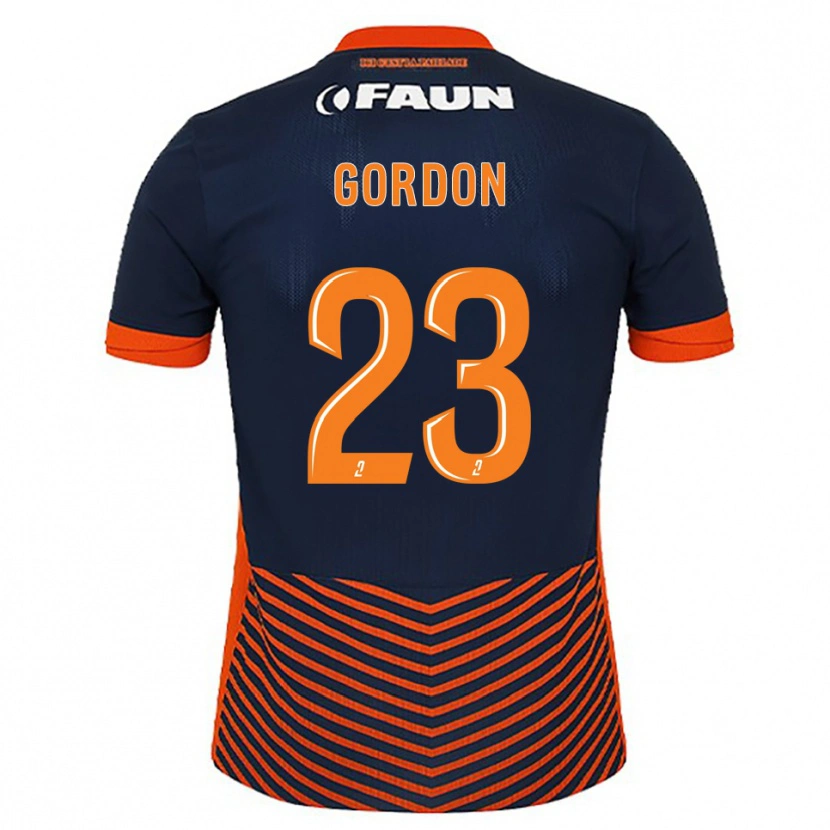 Danxen Heren Sh'nia Gordon #23 Middernachtblauw Oranje Thuisshirt Thuistenue 2025/26 T-Shirt
