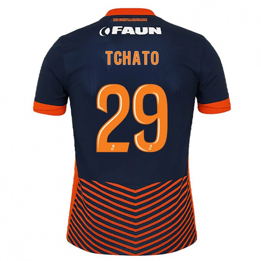 Danxen Heren Enzo Tchato #29 Middernachtblauw Oranje Thuisshirt Thuistenue 2025/26 T-Shirt