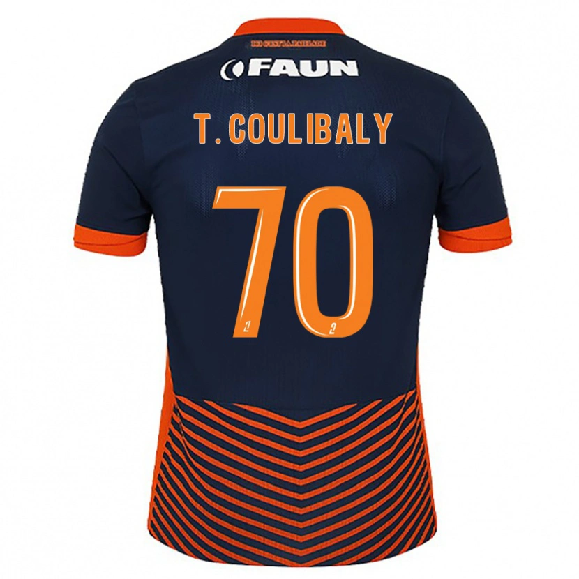 Danxen Heren Tanguy Coulibaly #70 Middernachtblauw Oranje Thuisshirt Thuistenue 2025/26 T-Shirt