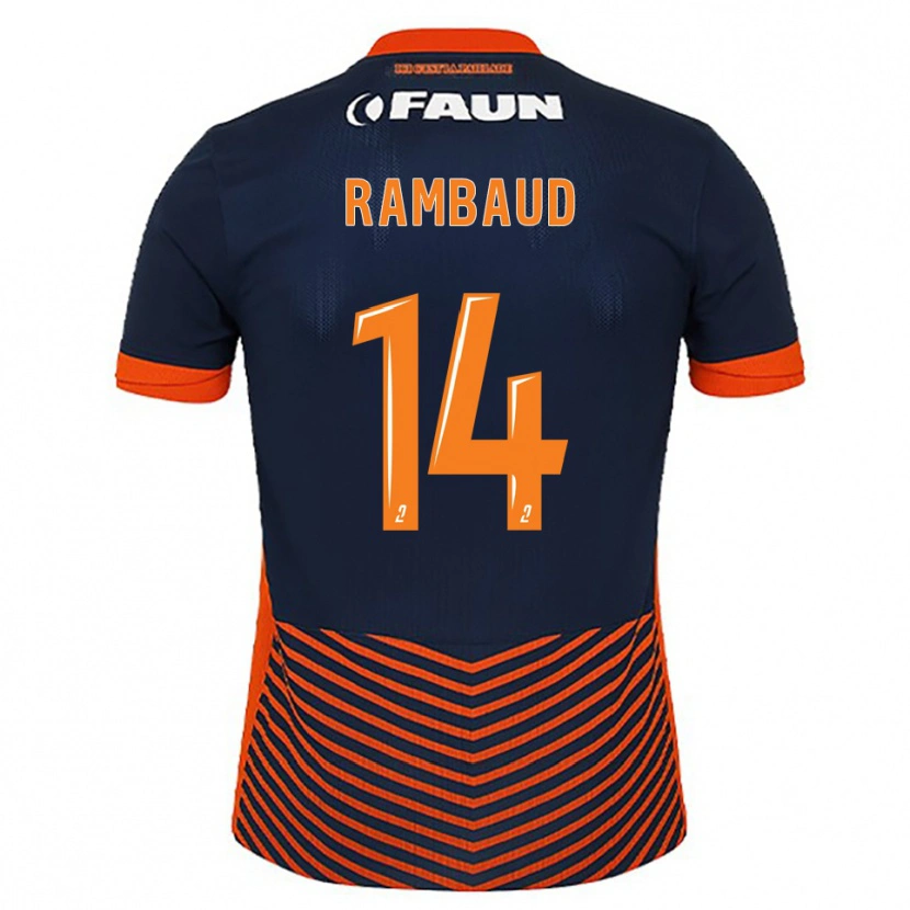Danxen Heren Elisa Rambaud #14 Middernachtblauw Oranje Thuisshirt Thuistenue 2025/26 T-Shirt