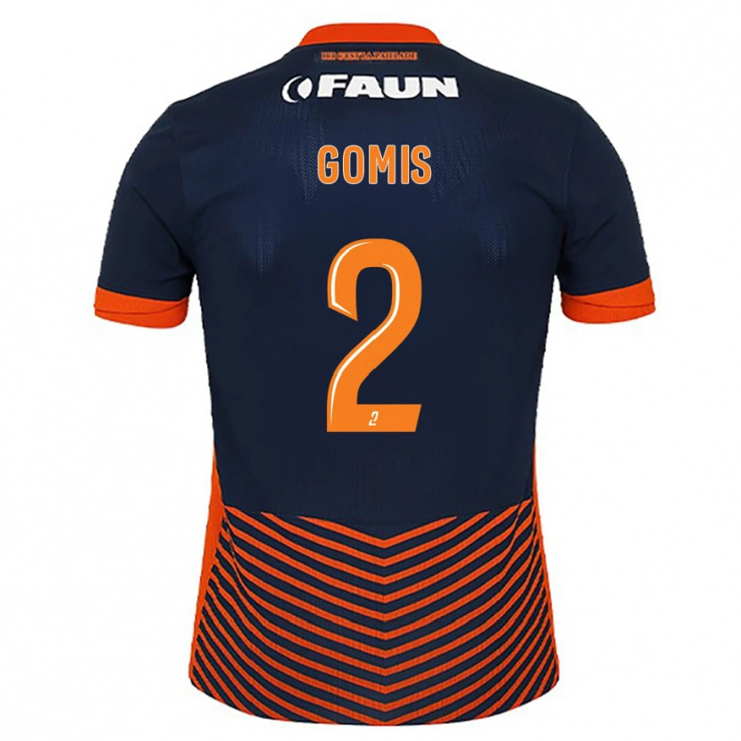 Danxen Heren Kabissan Gomis #2 Middernachtblauw Oranje Thuisshirt Thuistenue 2025/26 T-Shirt