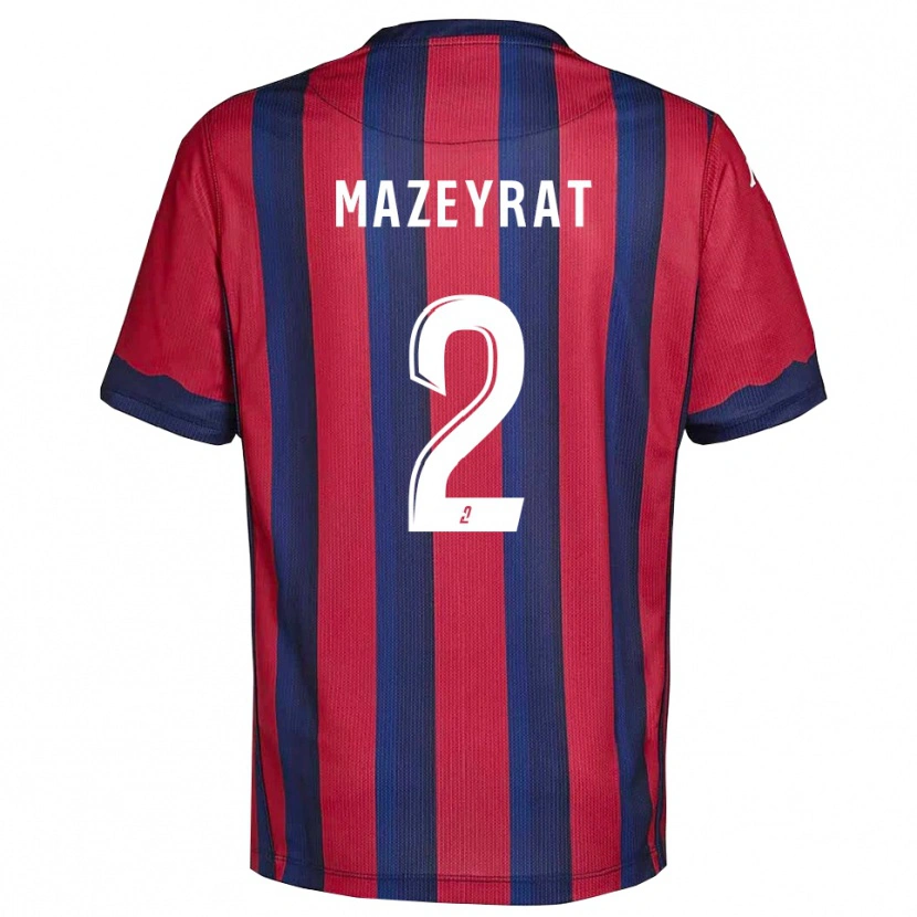 Danxen Heren Gabin Mazeyrat #2 Bourgondisch Marine Thuisshirt Thuistenue 2025/26 T-Shirt
