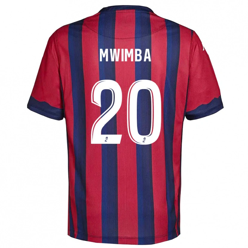 Danxen Heren Josué Mwimba Isala #20 Bourgondisch Marine Thuisshirt Thuistenue 2025/26 T-Shirt