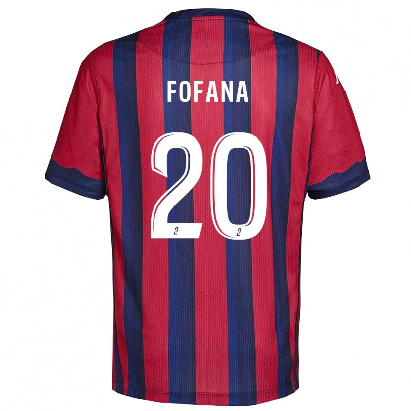 Danxen Heren Oumou Fofana #20 Bourgondisch Marine Thuisshirt Thuistenue 2025/26 T-Shirt