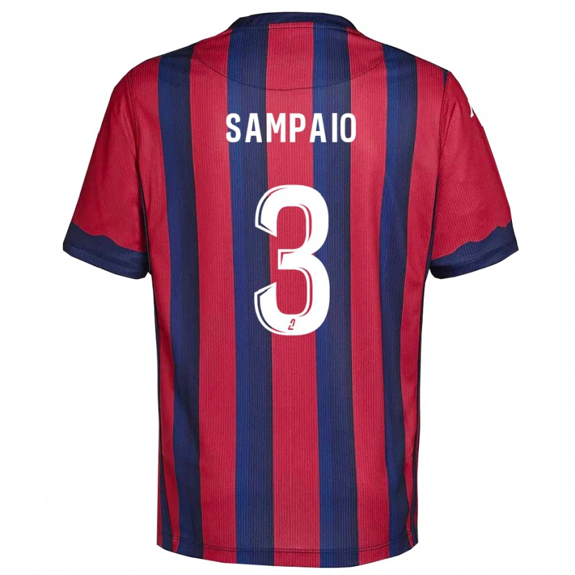 Danxen Heren Noah Sampaio #3 Bourgondisch Marine Thuisshirt Thuistenue 2025/26 T-Shirt