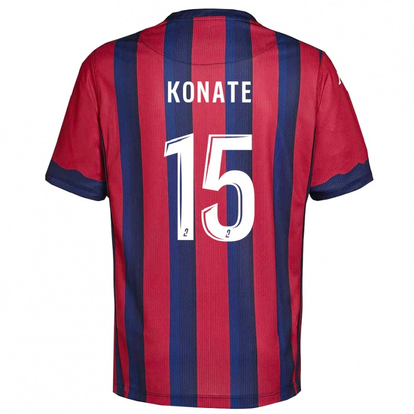 Danxen Heren Cheick Oumar Konaté #15 Bourgondisch Marine Thuisshirt Thuistenue 2025/26 T-Shirt