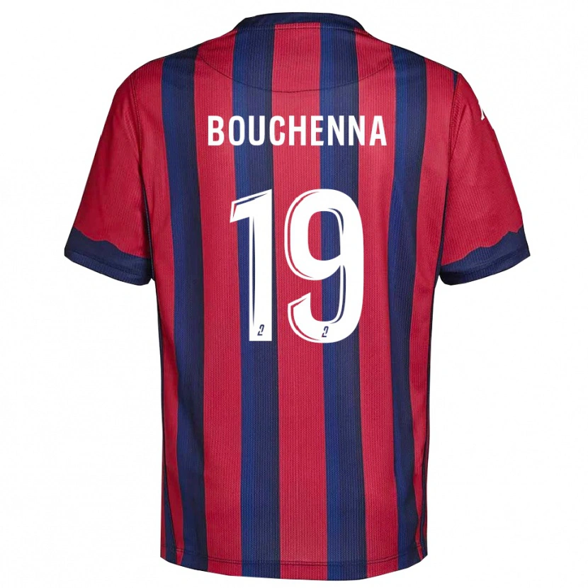 Danxen Heren Mohamed-Amine Bouchenna #19 Bourgondisch Marine Thuisshirt Thuistenue 2025/26 T-Shirt