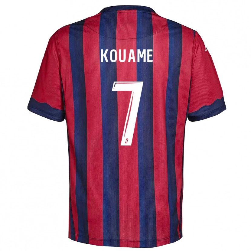 Danxen Heren Loïc Kouame #7 Bourgondisch Marine Thuisshirt Thuistenue 2025/26 T-Shirt