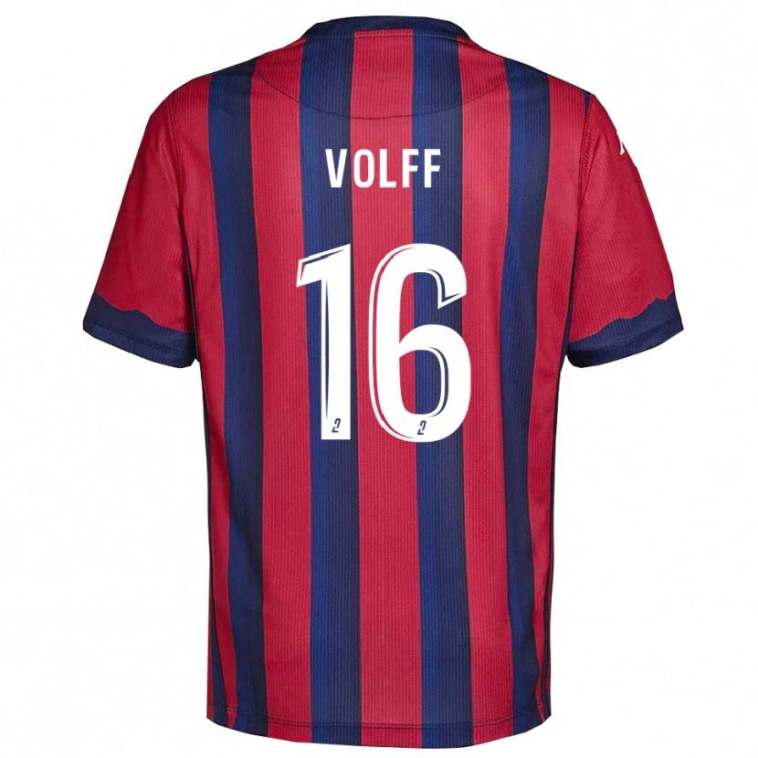 Danxen Heren Émilie Volff #16 Bourgondisch Marine Thuisshirt Thuistenue 2025/26 T-Shirt