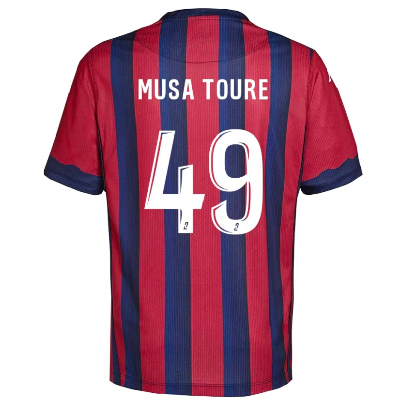 Danxen Heren Musa Toure #49 Bourgondisch Marine Thuisshirt Thuistenue 2025/26 T-Shirt