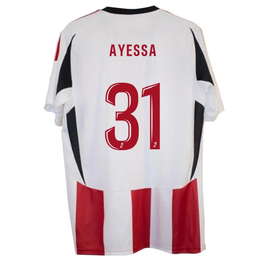 Danxen Heren Jésah Ayessa #31 Rood Blauw Thuisshirt Thuistenue 2025/26 T-Shirt