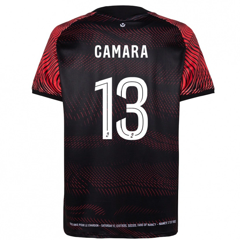 Danxen Heren Bakari Camara #13 Wit Rood Thuisshirt Thuistenue 2025/26 T-Shirt
