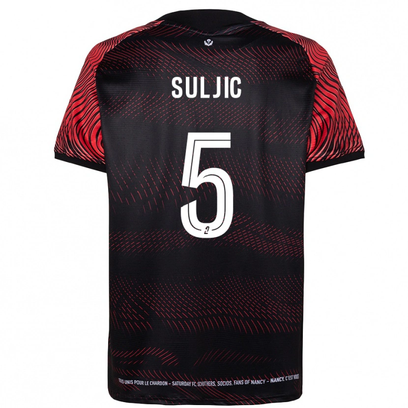 Danxen Heren Cazim Suljic #5 Wit Rood Thuisshirt Thuistenue 2025/26 T-Shirt