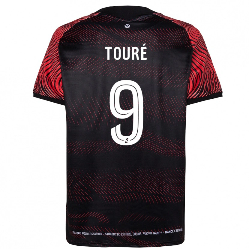 Danxen Heren Cheikh Touré #9 Wit Rood Thuisshirt Thuistenue 2025/26 T-Shirt