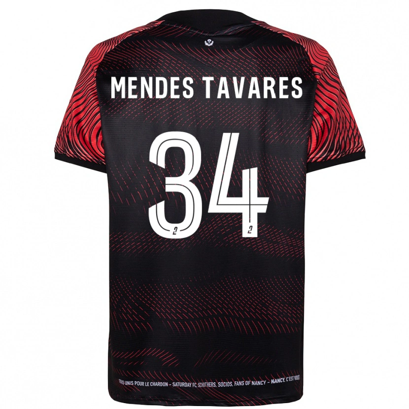 Danxen Heren Carlos Mendes Tavares #34 Wit Rood Thuisshirt Thuistenue 2025/26 T-Shirt