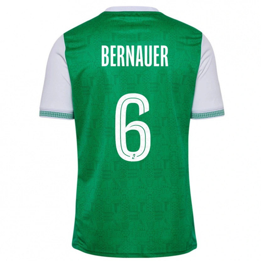Danxen Heren Maxime Bernauer #6 Groen Wit Thuisshirt Thuistenue 2025/26 T-Shirt