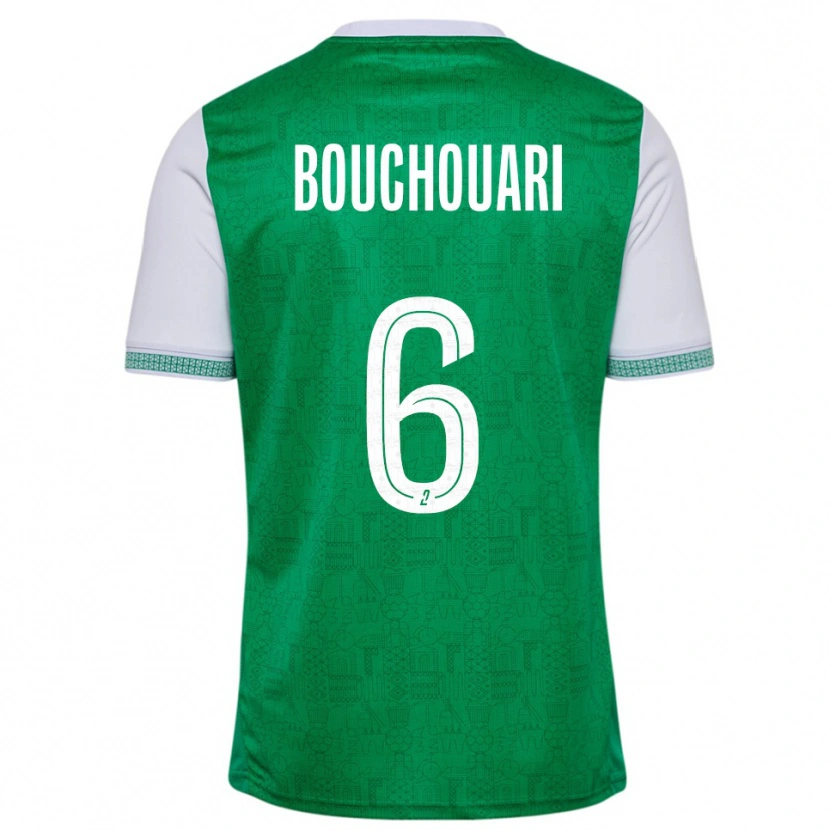 Danxen Heren Benjamin Bouchouari #6 Groen Wit Thuisshirt Thuistenue 2025/26 T-Shirt