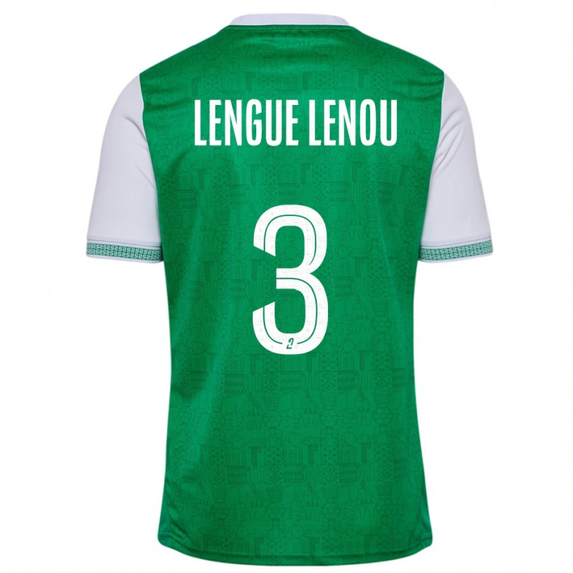 Danxen Heren Maxime Lengue Lenou #3 Groen Wit Thuisshirt Thuistenue 2025/26 T-Shirt