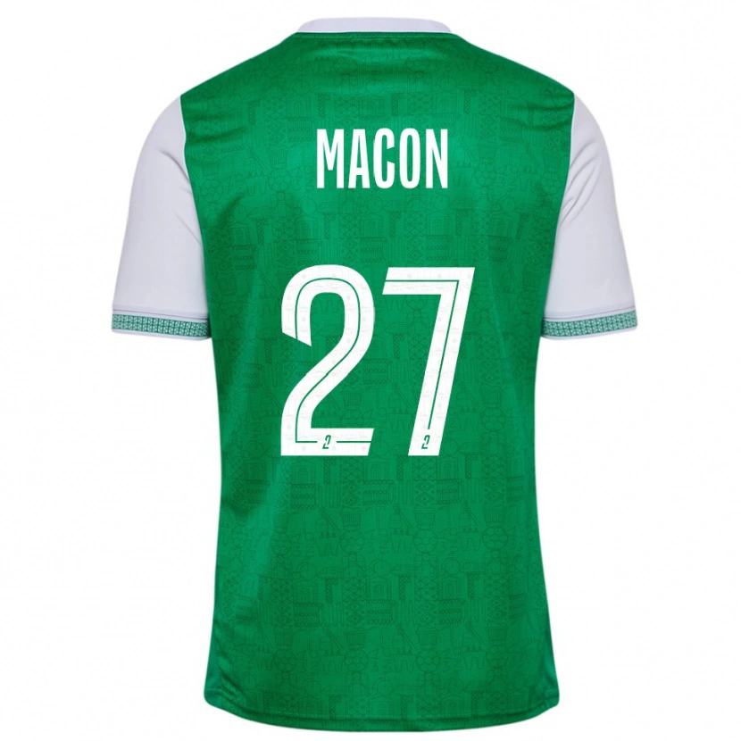Danxen Heren Yvann Maçon #27 Groen Wit Thuisshirt Thuistenue 2025/26 T-Shirt