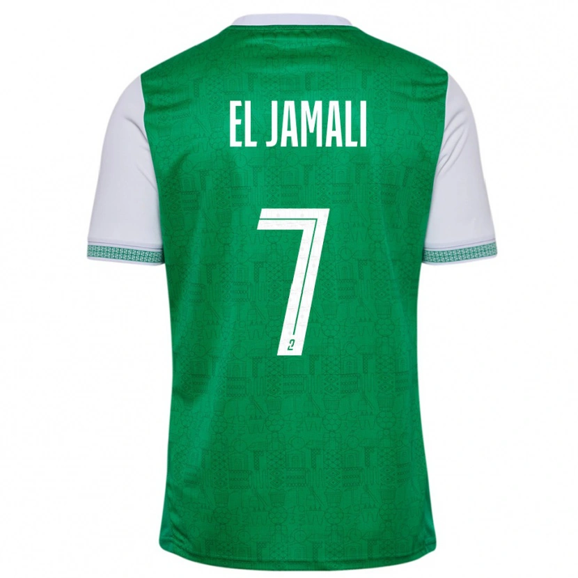 Danxen Heren Nadir El Jamali #7 Groen Wit Thuisshirt Thuistenue 2025/26 T-Shirt