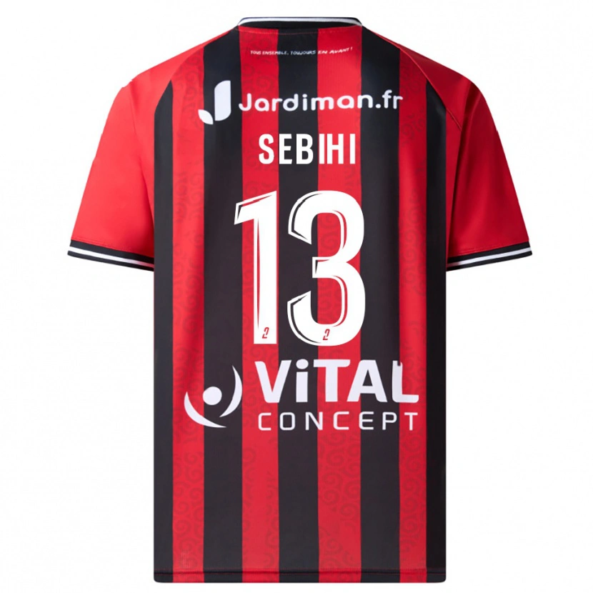 Danxen Heren Adel Sebihi #13 Rood Zwart Thuisshirt Thuistenue 2025/26 T-Shirt