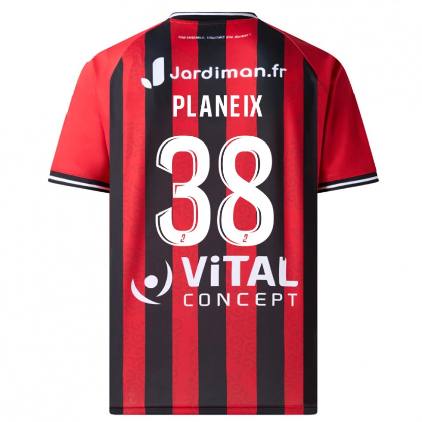 Danxen Heren Idriss Planeix #38 Rood Zwart Thuisshirt Thuistenue 2025/26 T-Shirt