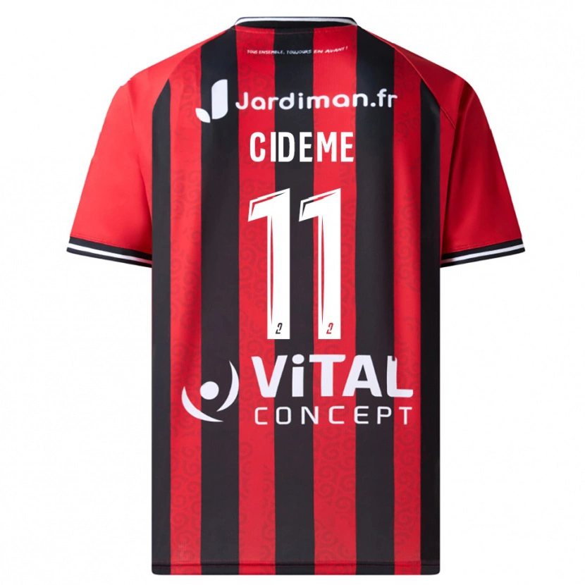 Danxen Heren Evan Cideme #11 Rood Zwart Thuisshirt Thuistenue 2025/26 T-Shirt