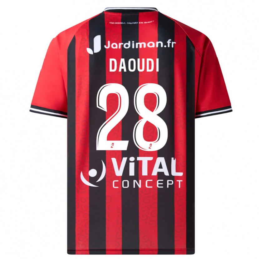 Danxen Heren Sana Daoudi #28 Rood Zwart Thuisshirt Thuistenue 2025/26 T-Shirt
