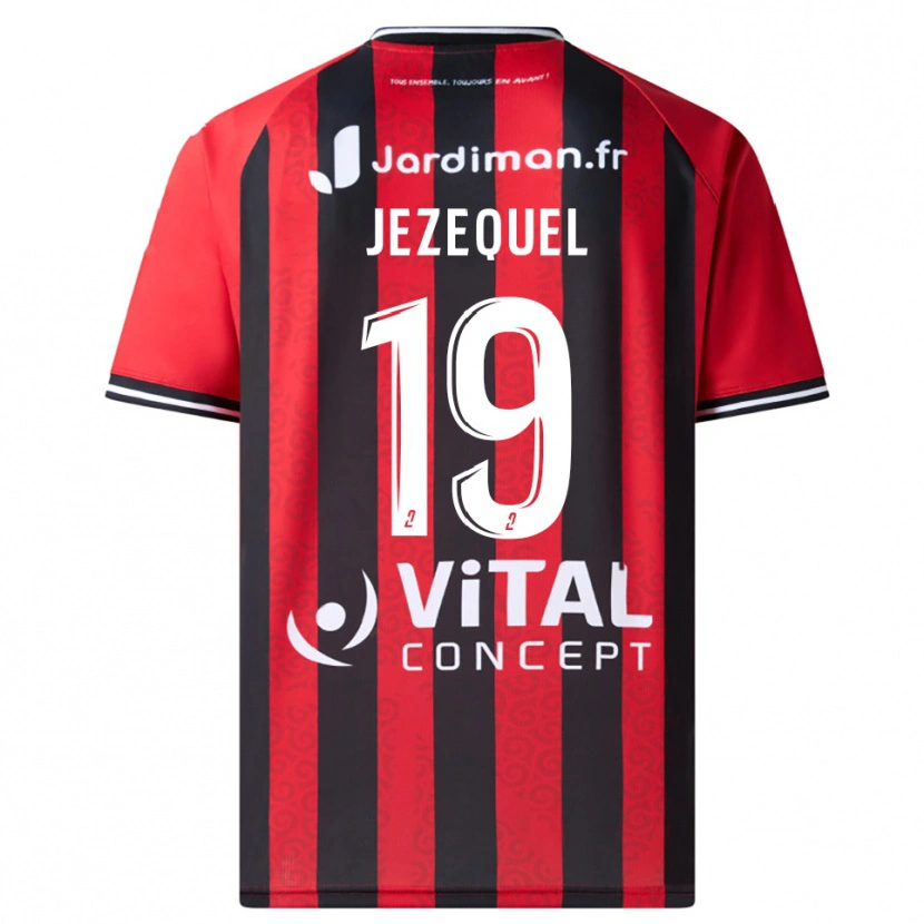 Danxen Heren Emmy Jezequel #19 Rood Zwart Thuisshirt Thuistenue 2025/26 T-Shirt