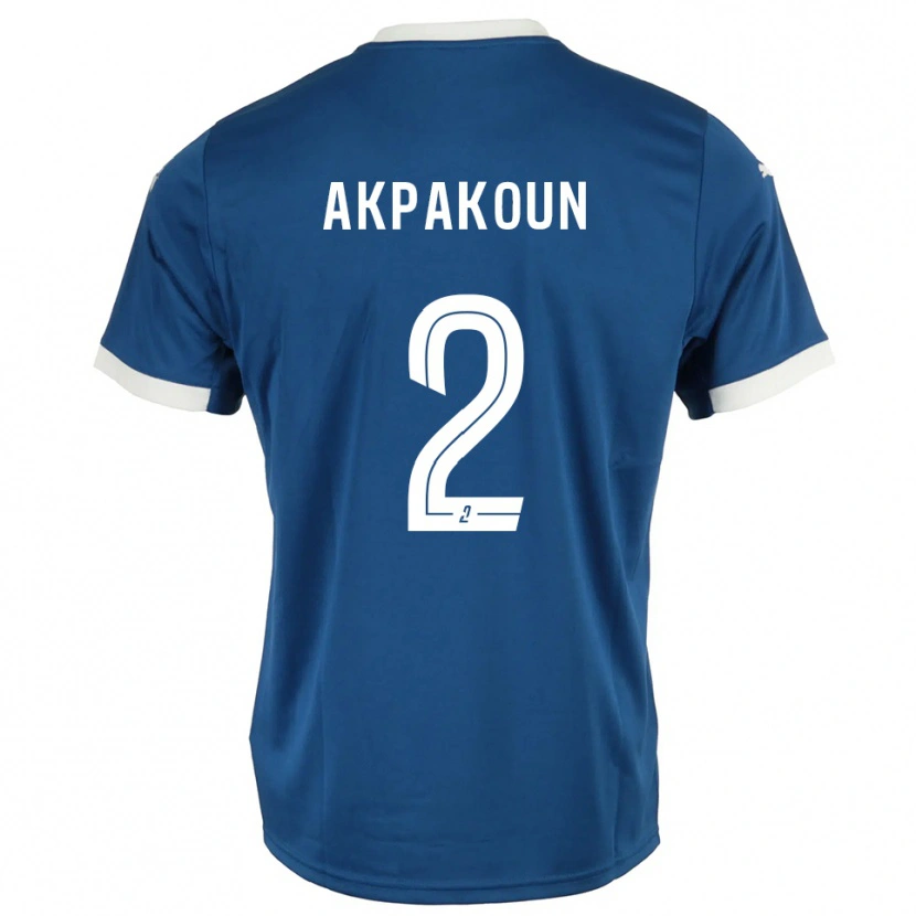 Danxen Heren Tom Akpakoun #2 Blauw Wit Thuisshirt Thuistenue 2025/26 T-Shirt