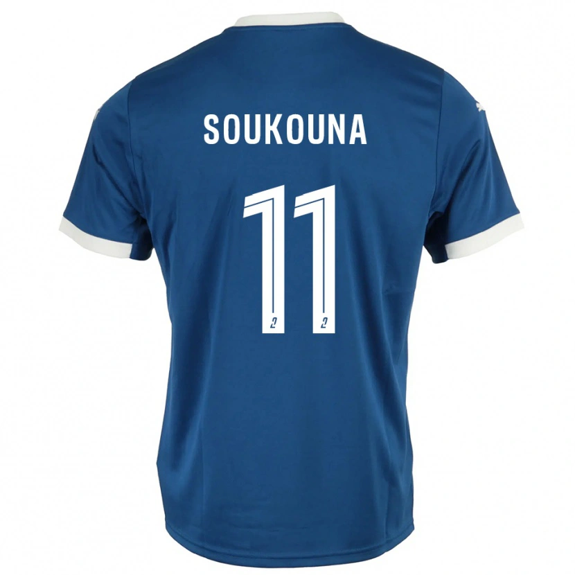 Danxen Heren Idrissa Soukouna #11 Blauw Wit Thuisshirt Thuistenue 2025/26 T-Shirt