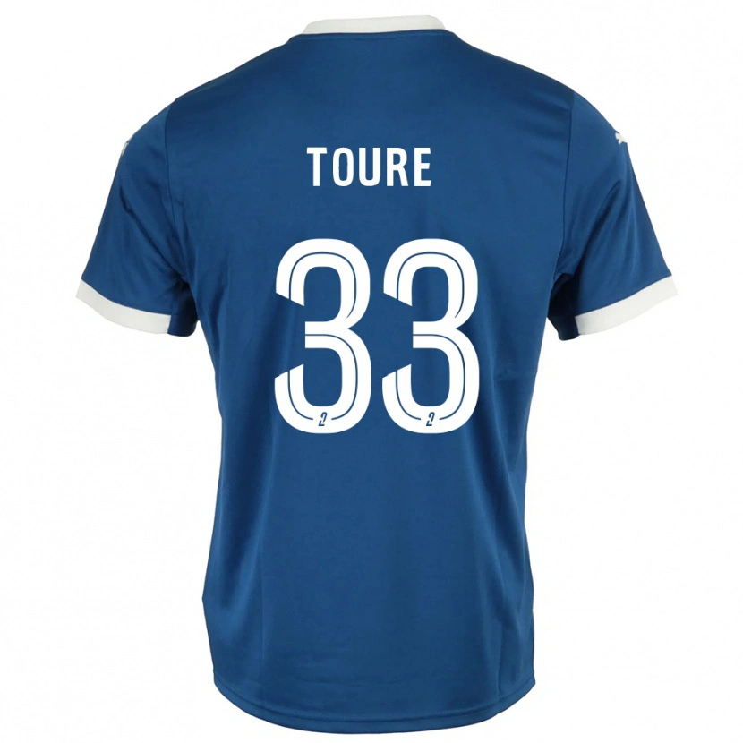 Danxen Heren Almami Touré #33 Blauw Wit Thuisshirt Thuistenue 2025/26 T-Shirt