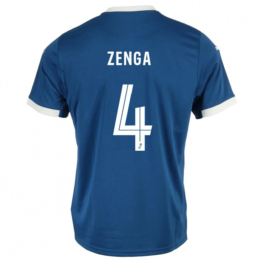 Danxen Heren Preston Zenga #4 Blauw Wit Thuisshirt Thuistenue 2025/26 T-Shirt