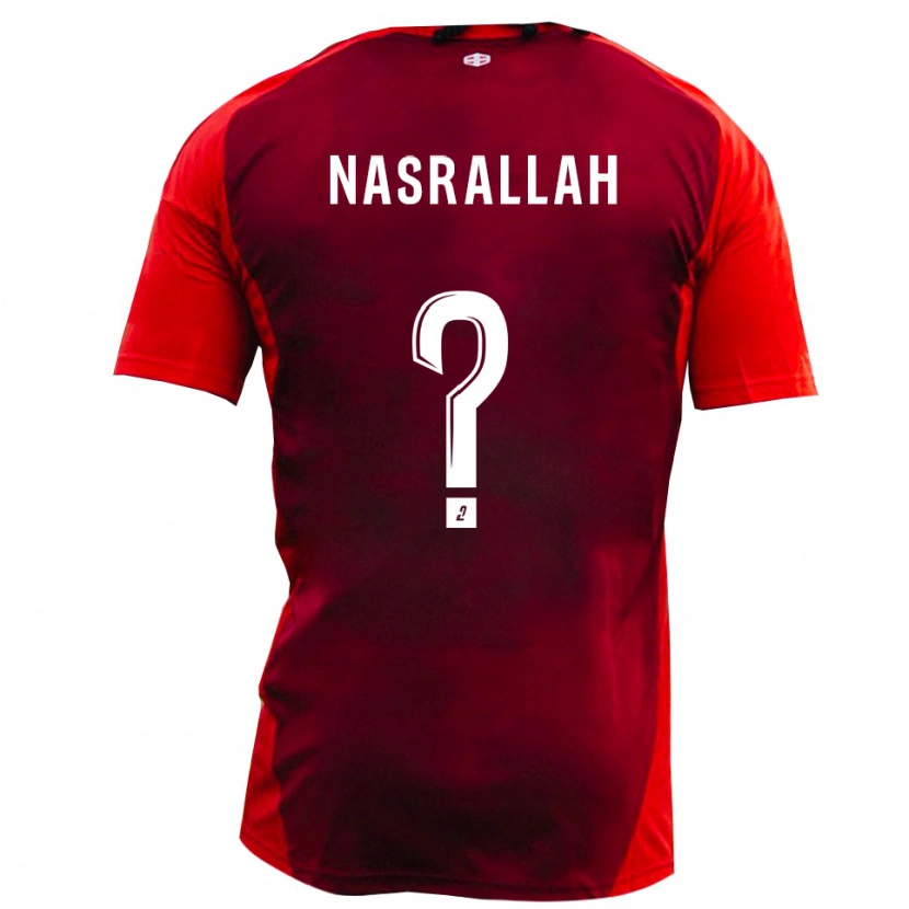 Danxen Heren Noham Nasrallah #0 Rood Bourgondië Thuisshirt Thuistenue 2025/26 T-Shirt