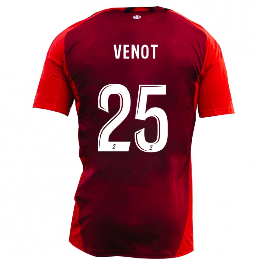 Danxen Heren Paul Venot #25 Rood Bourgondië Thuisshirt Thuistenue 2025/26 T-Shirt