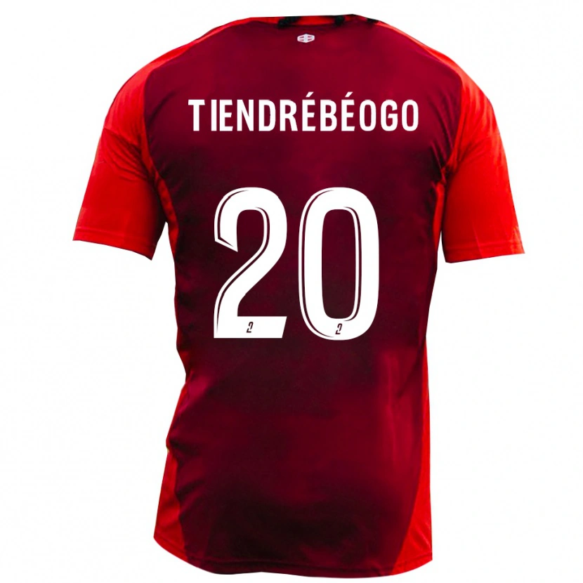 Danxen Heren Josué Tiendrébéogo #20 Rood Bourgondië Thuisshirt Thuistenue 2025/26 T-Shirt