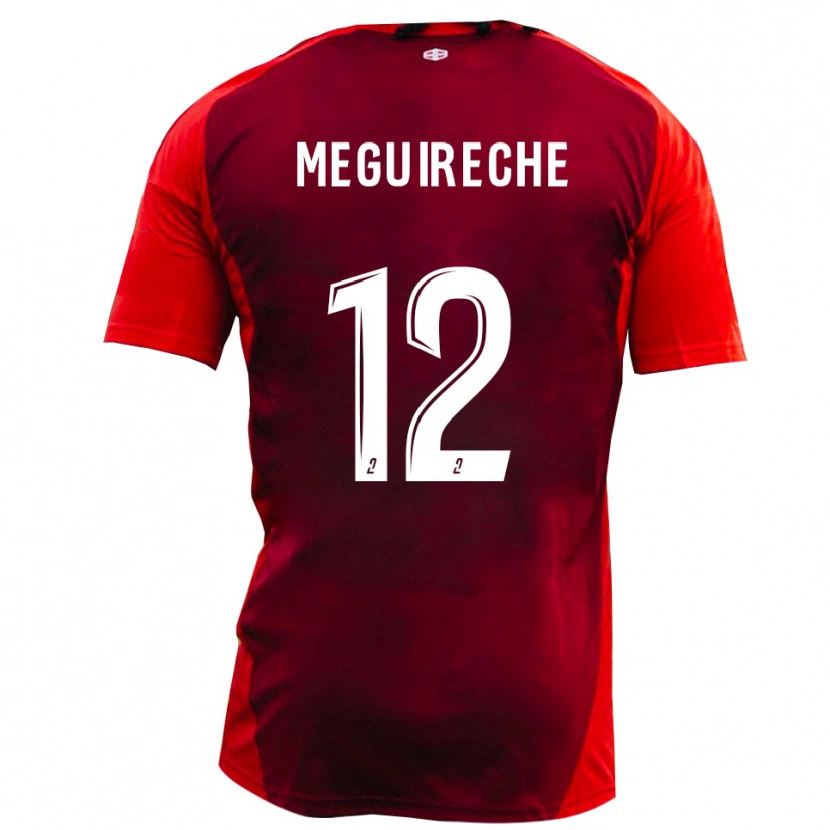 Danxen Heren Yanis Meguireche #12 Rood Bourgondië Thuisshirt Thuistenue 2025/26 T-Shirt