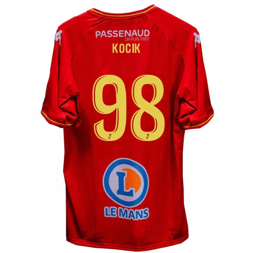 Danxen Heren Nicolas Kocik #98 Rood Geel Thuisshirt Thuistenue 2025/26 T-Shirt