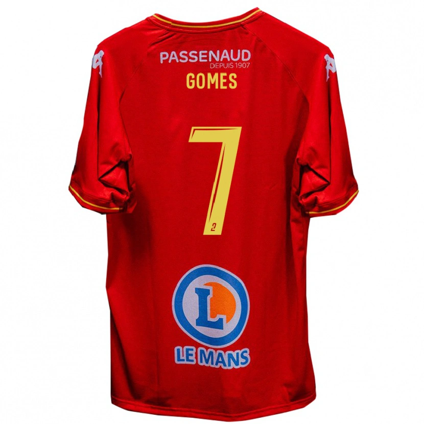 Danxen Heren Malang Gomes #7 Rood Geel Thuisshirt Thuistenue 2025/26 T-Shirt