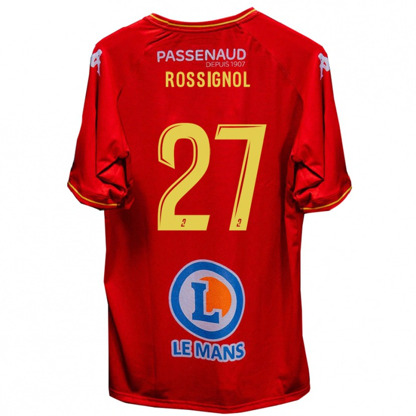 Danxen Heren Martin Rossignol #27 Rood Geel Thuisshirt Thuistenue 2025/26 T-Shirt